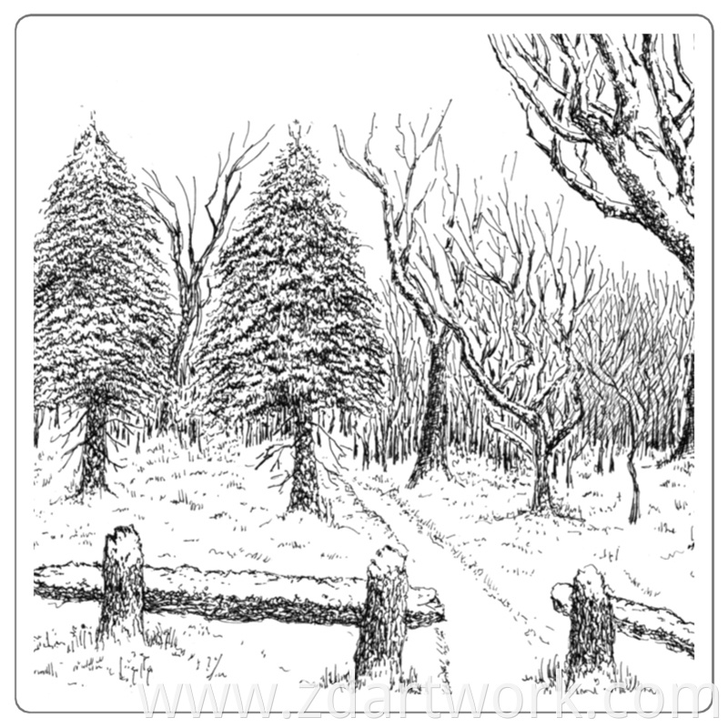 Pen Sketch Of Winter Spirit